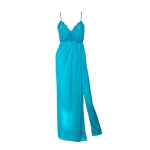 vintage siren lace slip maxi dress